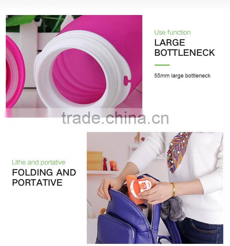 Large Size Silicone Foldable Outdoor Water Bottle