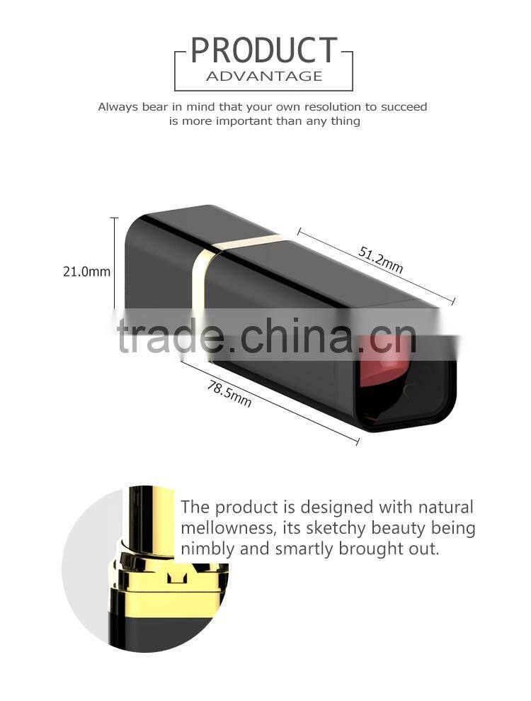 Wholesale china custom hot sale new design black clear square mini lipstick tube
