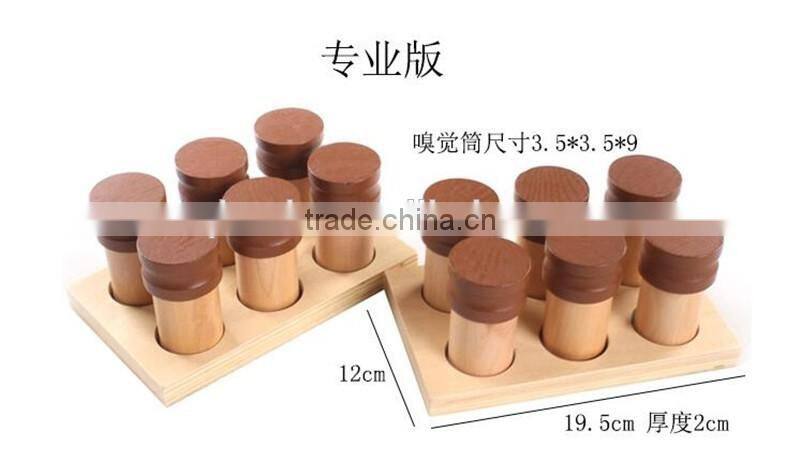 Child Wooden toys smell canister montessori teaching aids