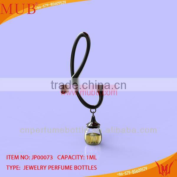 Glass Jewelry 'L' Shape Necklace Glass Bottle