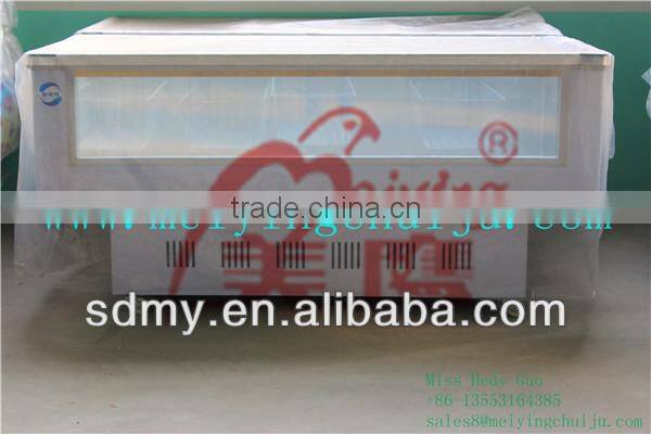 island freezer seafood display freezer for supermarket