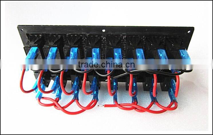 Led rocker switch dashboard panel 8gang