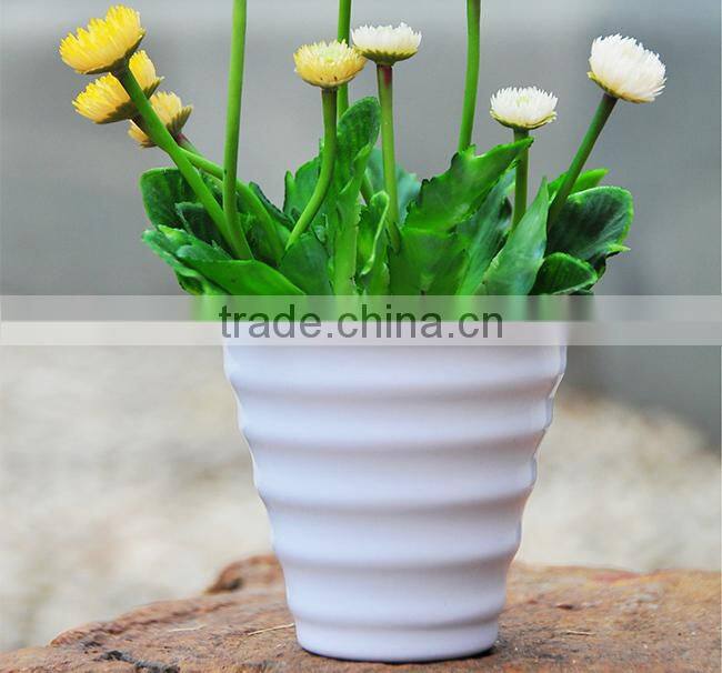 Home decor colorful plastic small decorative flower pots