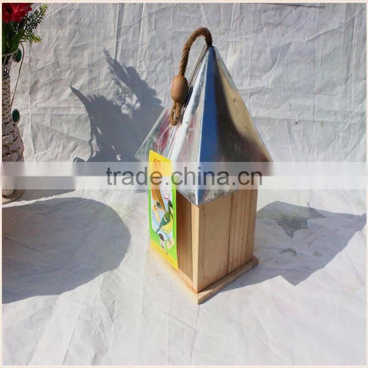 New unfinished wooden bird house wholesale, hot sale wooden bird house