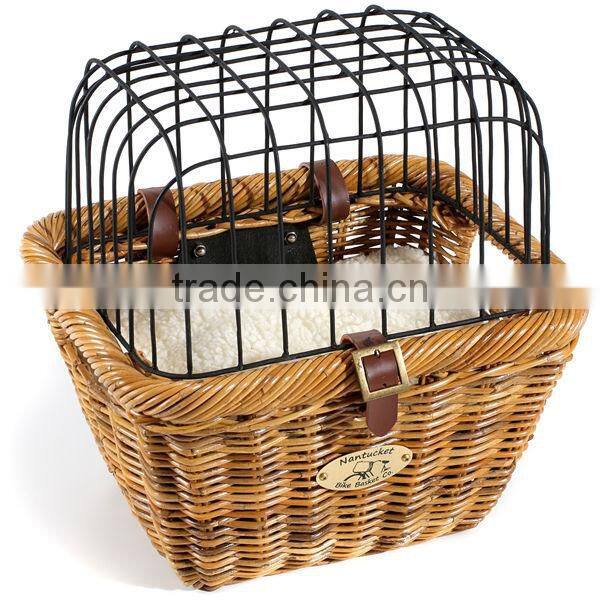 100%handmade Exquisite pet bicycle basket
