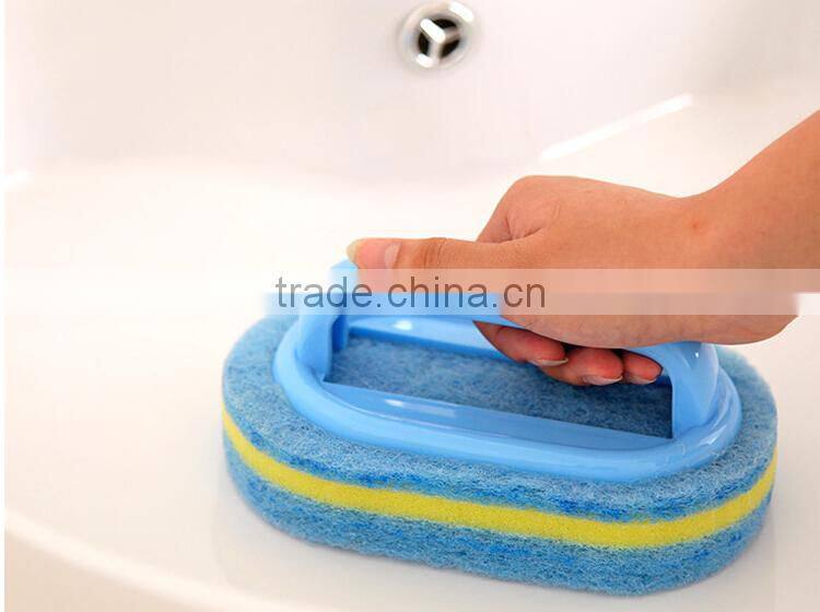 Q049 Plastic handle kitchen cleaning sponge bath brush