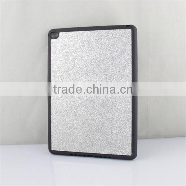 New hot fashion glitter TPU+PC back cover for iPad6 wholesale
