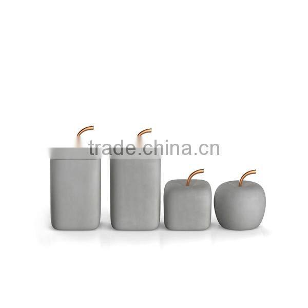 Apple shape home decoration piece concrete modern home decor