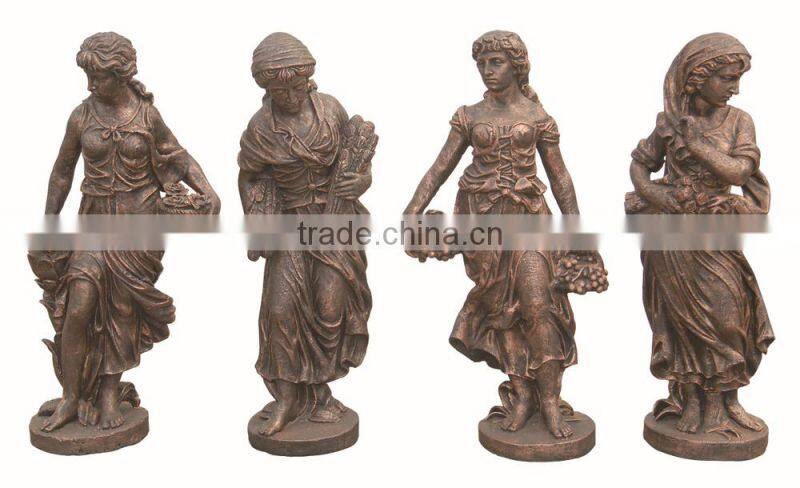 Garden Cast Iron Little Angel Statues