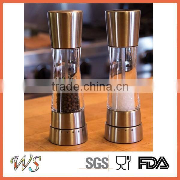 WS-PG14 New probducts Stainless steel salt and pepper salt and pepper grinder set /salt pepepr mill