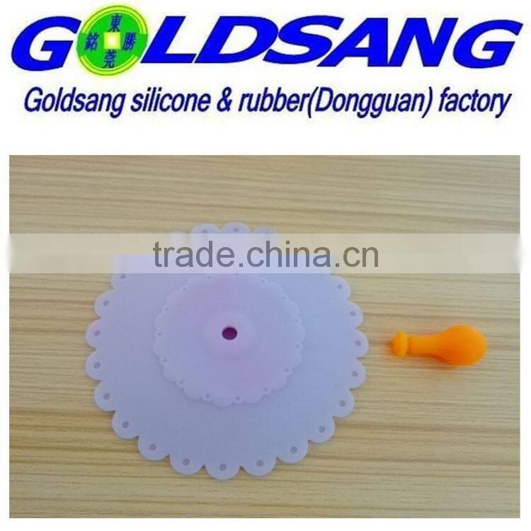customized design Silicone cup lid FDA certification detachable handle