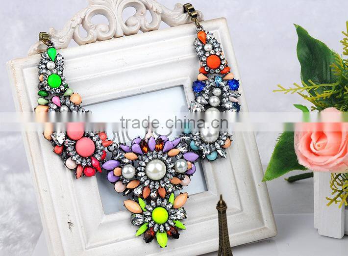 Colorfull fashion handmade necklace jewelry necklace for lady