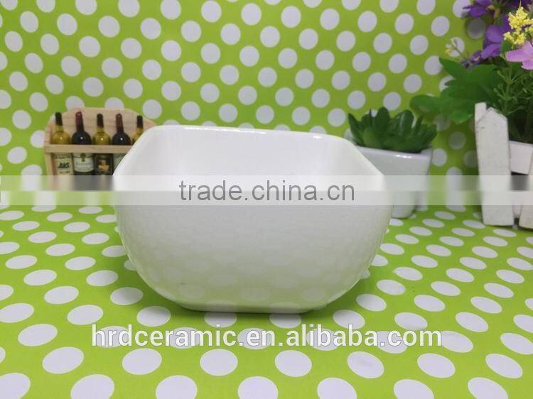 Stocked White Porcelain Square Dish/food dish/rice dish/salad bowl