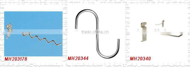 Metal Chrome Plated pegboard clothes Gridwall Hook