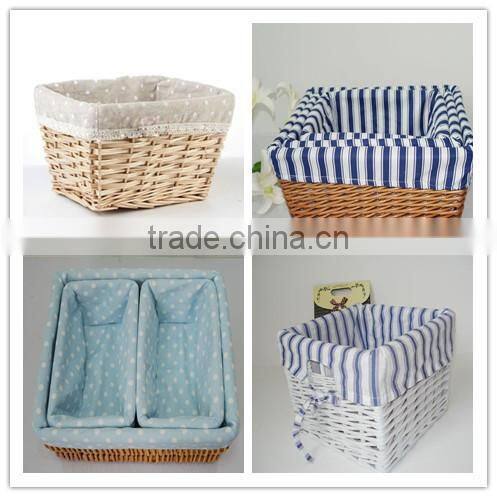 lucky weave Home and Garden Rattan Basket with Liner
