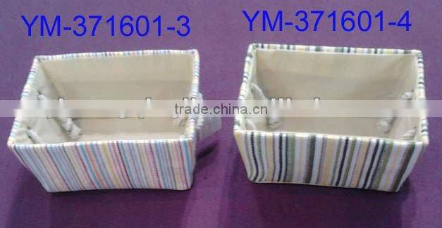 cheap fabric paper basket with handle