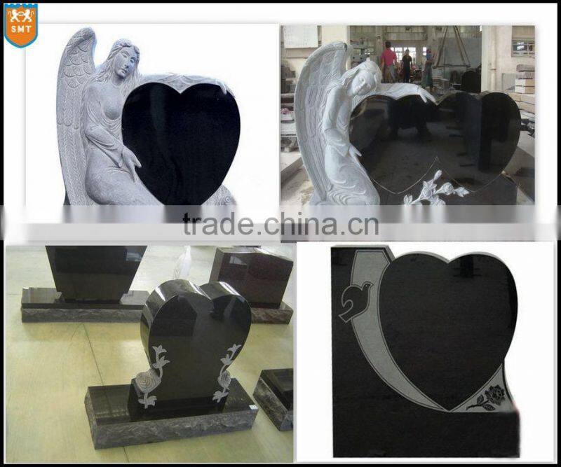 Chinese Shanxi Black Granite Tombstone & Monument