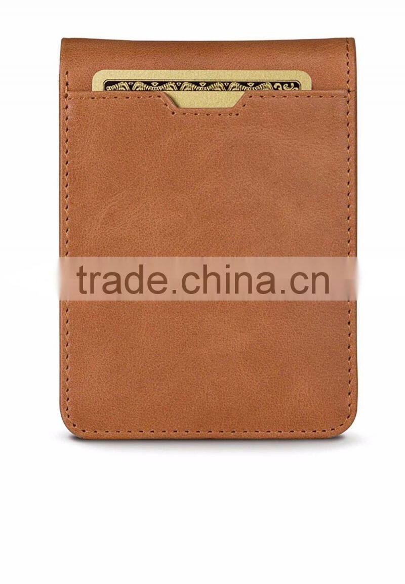 100% Genuine cowhide Leather rfid Card Holder Credit Bank Card holder