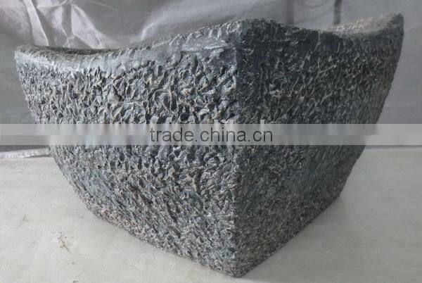 Garden fiber glass clay stone finish flower pot wholesale