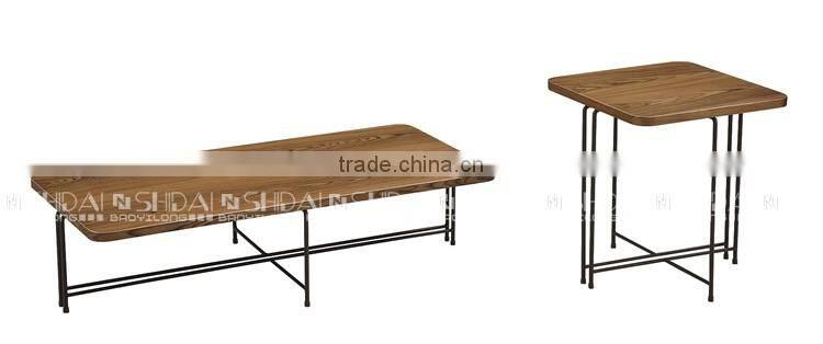 Modern MDF Wooden Coffee Table with Metal Legs TA113