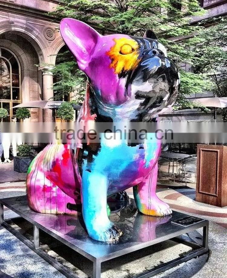 bronze foundry animal metal bronze french bulldog statue