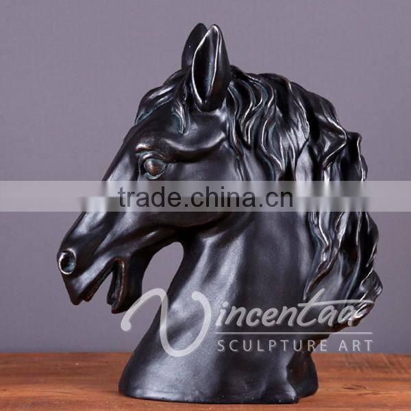 china supplier wholesale high quality resin craft fiberglass head horse