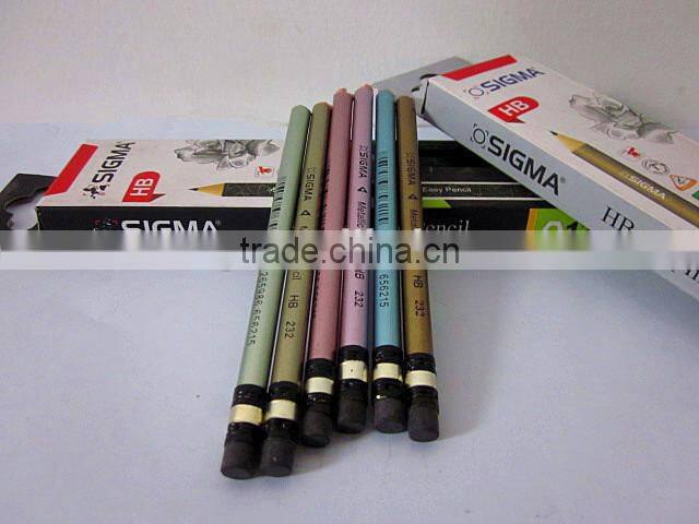 HB Graphite wood pencil with eraser