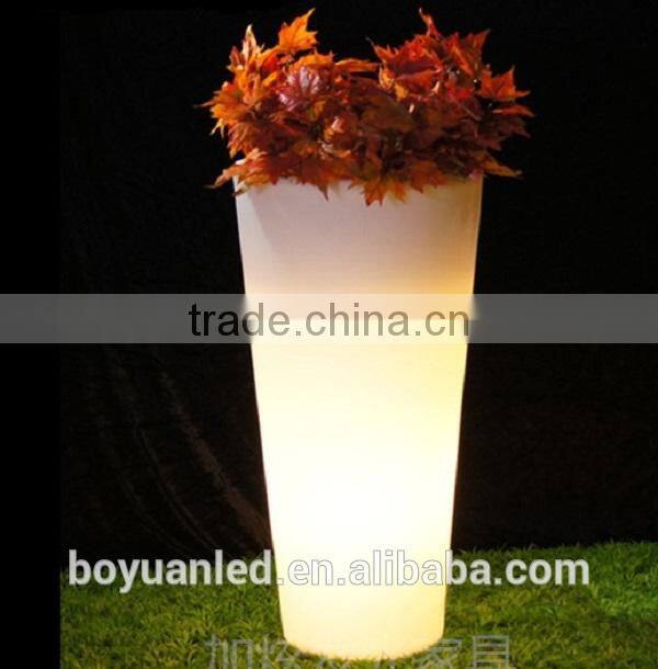 PE plastic LED rechargeable large flower pot, RGB 16 color changing Ice Bucket For Bar Party