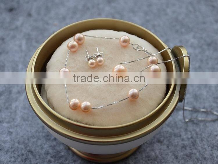 beautiful 4-5mm pink freshwater pearl jewelry sets