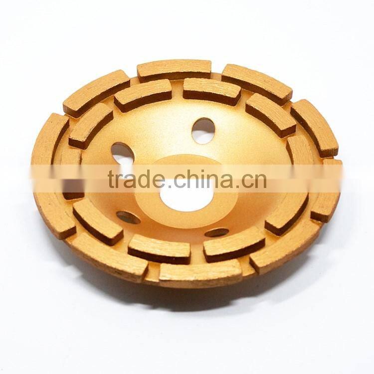 High quality double row diamond cup wheel