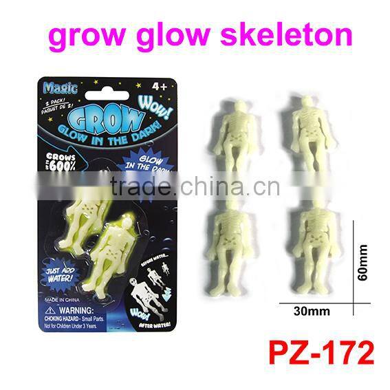 Magic Grow and Glow Plastic Skeletons