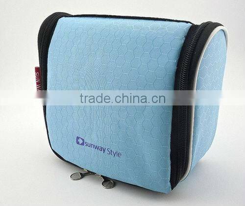 Hot sale Customized Polyester Cosmetic Bag Travel foldable toiletry bag