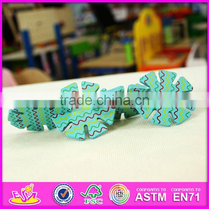 2016 new design children wooden splicing toy, wholesale fashion kids wooden splicing toy W03B055
