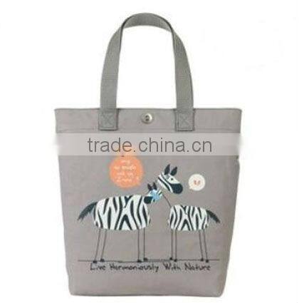 100% plain organic cotton shopping bag cotton promotion bag for women with canvas