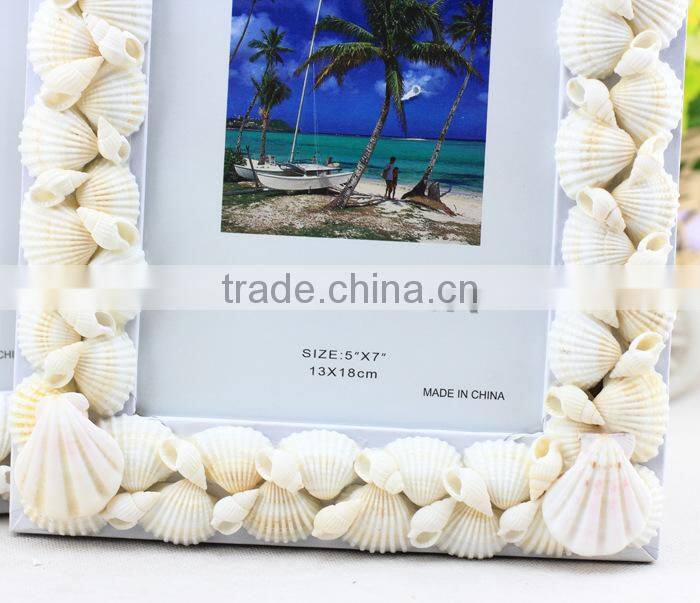 Hot Sale Beautiful Shell Powder Pearl Picture Frame Wholasale Creative Picture Frame Souvenir Picture Frame