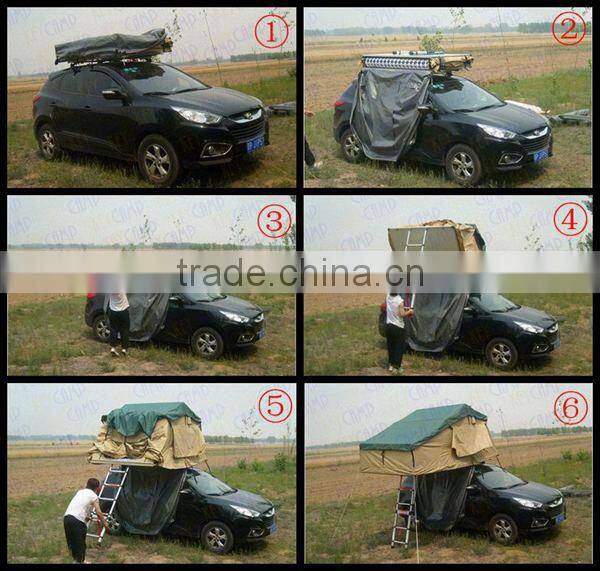 Outdoor product fitness equipment canvas cotton car roof tent for sale