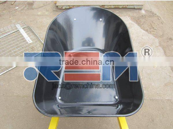 70L H/D metal Wheelbarrow Orange Frame WHEEL BARROW Garden Builder Concrete