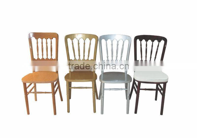 solid wood banquet stackable chair for wedding