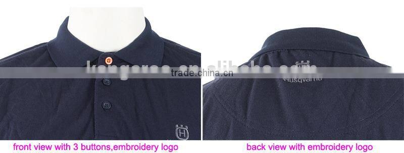 Latest Design Short Sleeves Embroidery Logo Turn-down 150gsm Custom Cotton Uniform Polo Shirt