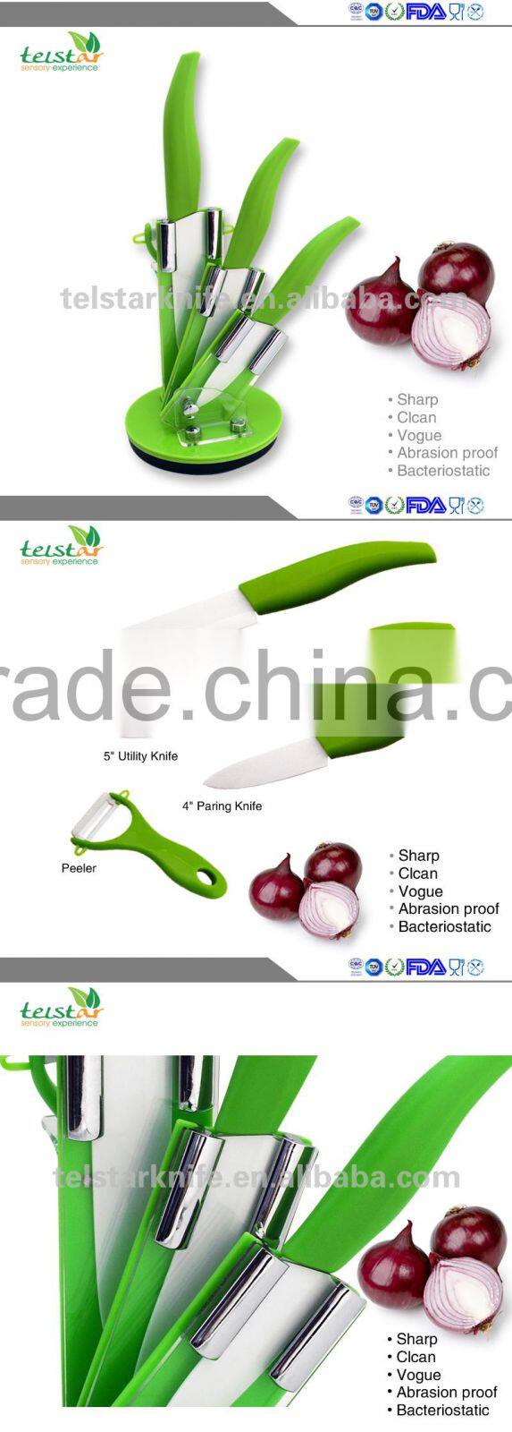 ABS processing high-grade 3 sets zirconia ceramic knives combination suit