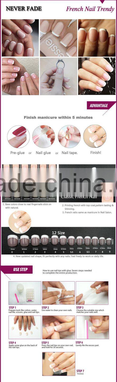 Factory price OEM Nail art press on nail designed nail tips