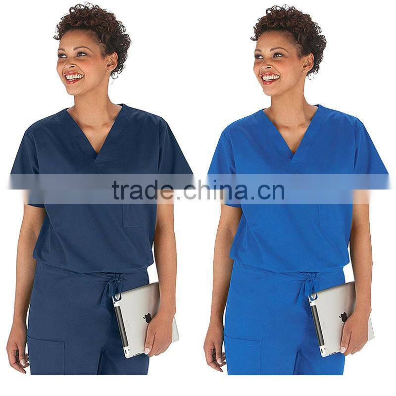 Custom Short Sleeve Summer Cotton Hospital Nurses Uniform Patterns