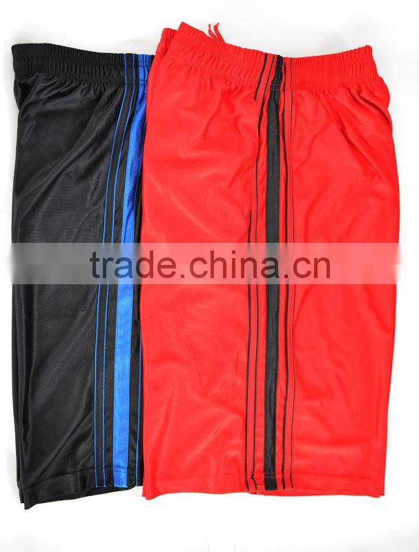 Newest design sport shorts 180G polyester tricot shorts without brushed