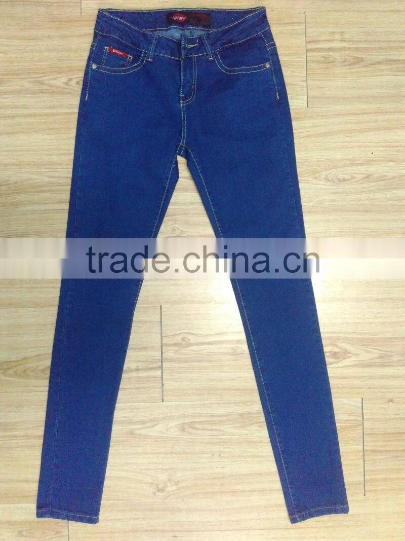 GZY Guangzhou stock lots wholesale ripped stretch women jeans