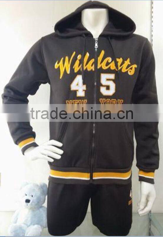 men sportswear polyester spun kintted man sports set