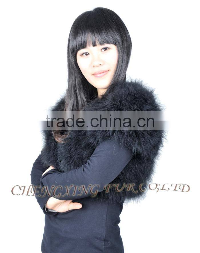 CX-G-B-249A 2016 New Product Fashion Women Turkey Fur Vest