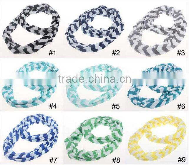 Top quality fashion new design hijab infinity chevron knitted silk scarf