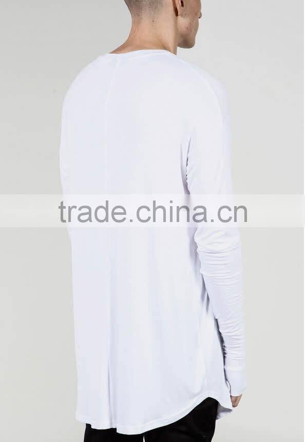 2016 summer Long sleeve t shirt Extended t shirt Sport Hip hop Oversized t shirt Streetwear Loose tee shirt