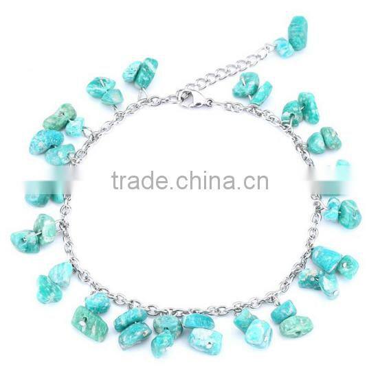 6mm round red agate stone charms anklets diy red natural stone beads chain anklet bracelet wholesale