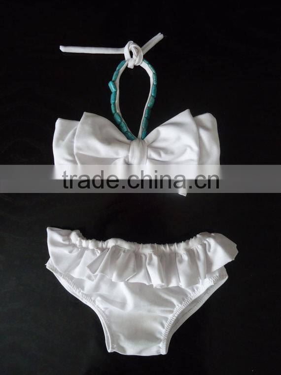 Baby girl red swimsuit polka dot beachwear match headband wholesale